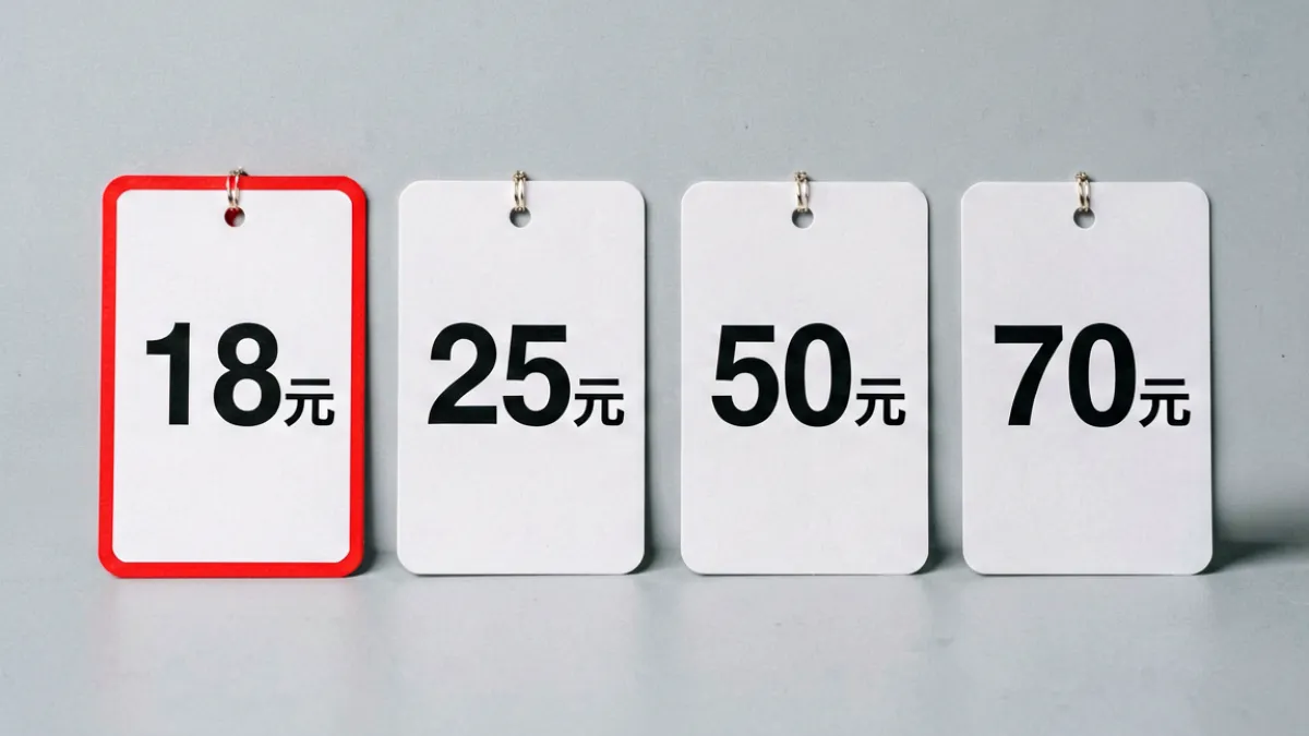 四个视频平台的会员价格标签并排展示，好屌视频月费标注最低，其他平台依次更高